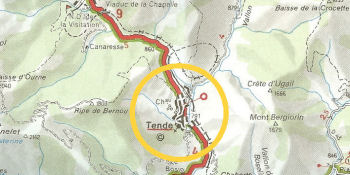 Particolare della zona della Via Ferrata di Tende (32770 bytes)